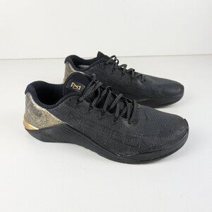 Nike Metcon 5 Medal Strong Athletic CrossFit Shoes Mens Size 10.5 Black Gold Gym